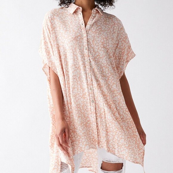 Lost + Wander Floral Pick Me In The Desert Tunic Shirt Cover-up - Picture 1 of 9